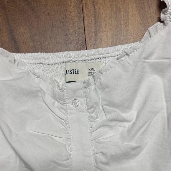 Hollister NWT XXL White Milkmaid Button-Front Women's Top - Picture 2 of 3